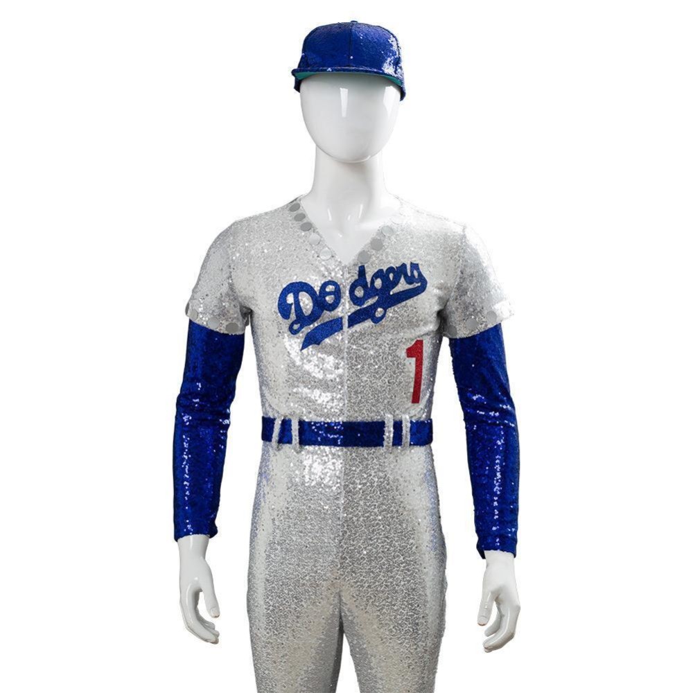 Rocketman Elton John Dodgers Baseball Uniform Suit Cosplay Costume Halloween Carnival