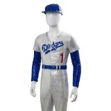 Rocketman Elton John Dodgers Baseball Uniform Suit Cosplay Costume Halloween Carnival