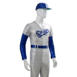 Rocketman Elton John Dodgers Baseball Uniform Suit Cosplay Costume Halloween Carnival