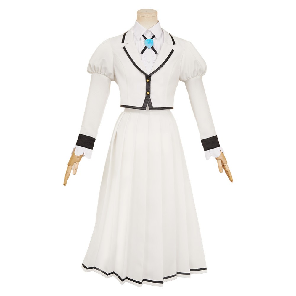 Rock Is a Lady‘s Modesty White School Uniform Cosplay Costume Halloween Carnival Outfit