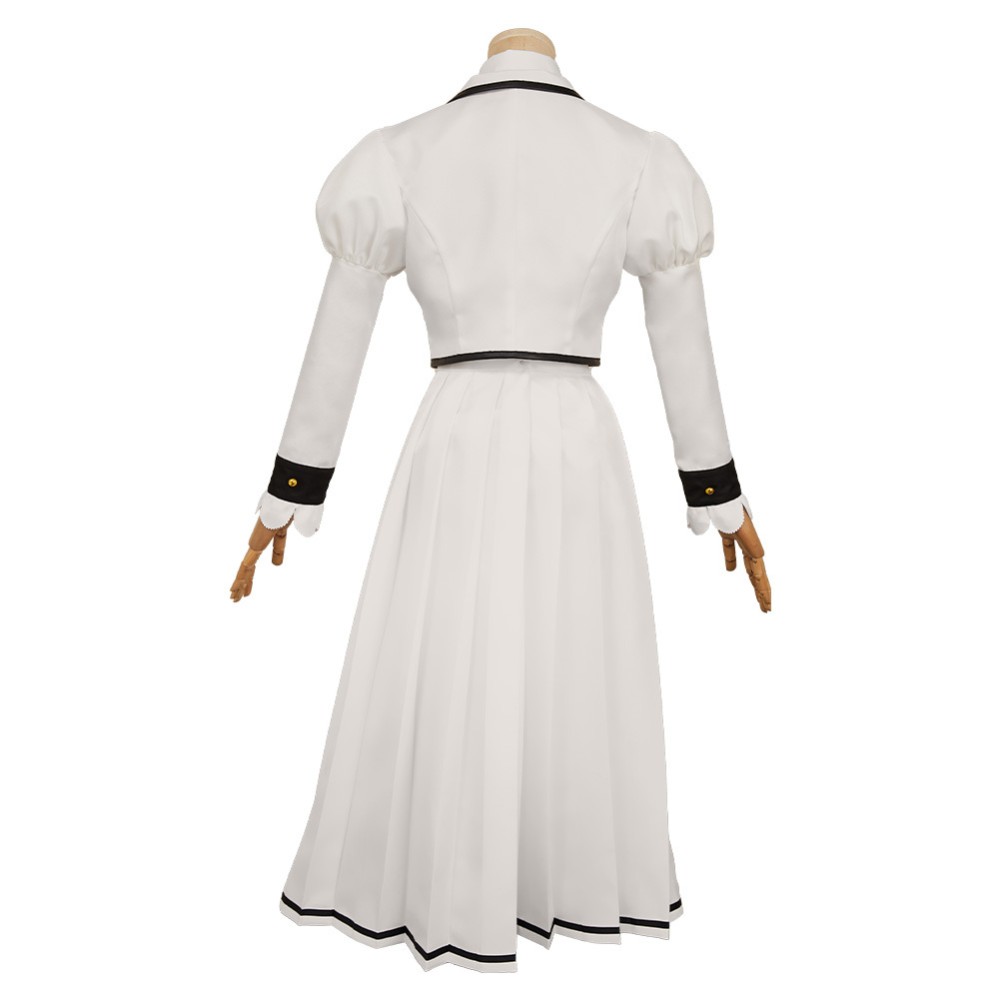 Rock Is a Lady‘s Modesty White School Uniform Cosplay Costume Halloween Carnival Outfit