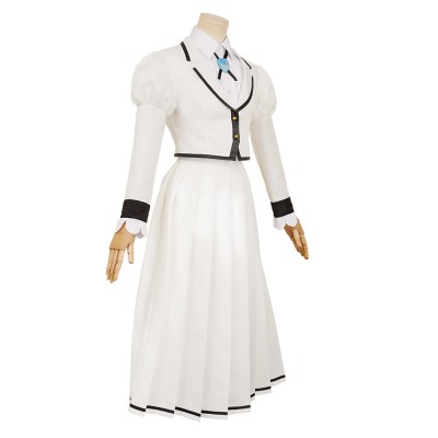 Rock Is a Lady‘s Modesty White School Uniform Cosplay Costume Halloween Carnival Outfit