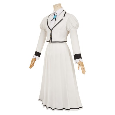 Rock Is a Lady‘s Modesty White School Uniform Cosplay Costume Halloween Carnival Outfit