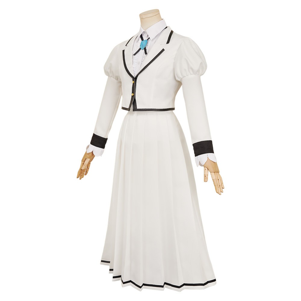 Rock Is a Lady‘s Modesty White School Uniform Cosplay Costume Halloween Carnival Outfit