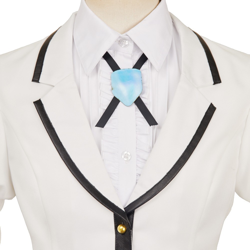 Rock Is a Lady‘s Modesty White School Uniform Cosplay Costume Halloween Carnival Outfit