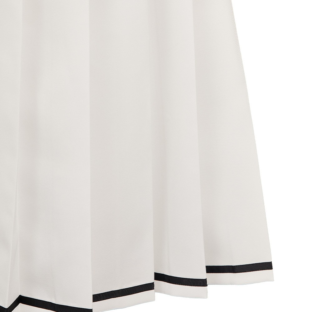Rock Is a Lady‘s Modesty White School Uniform Cosplay Costume Halloween Carnival Outfit