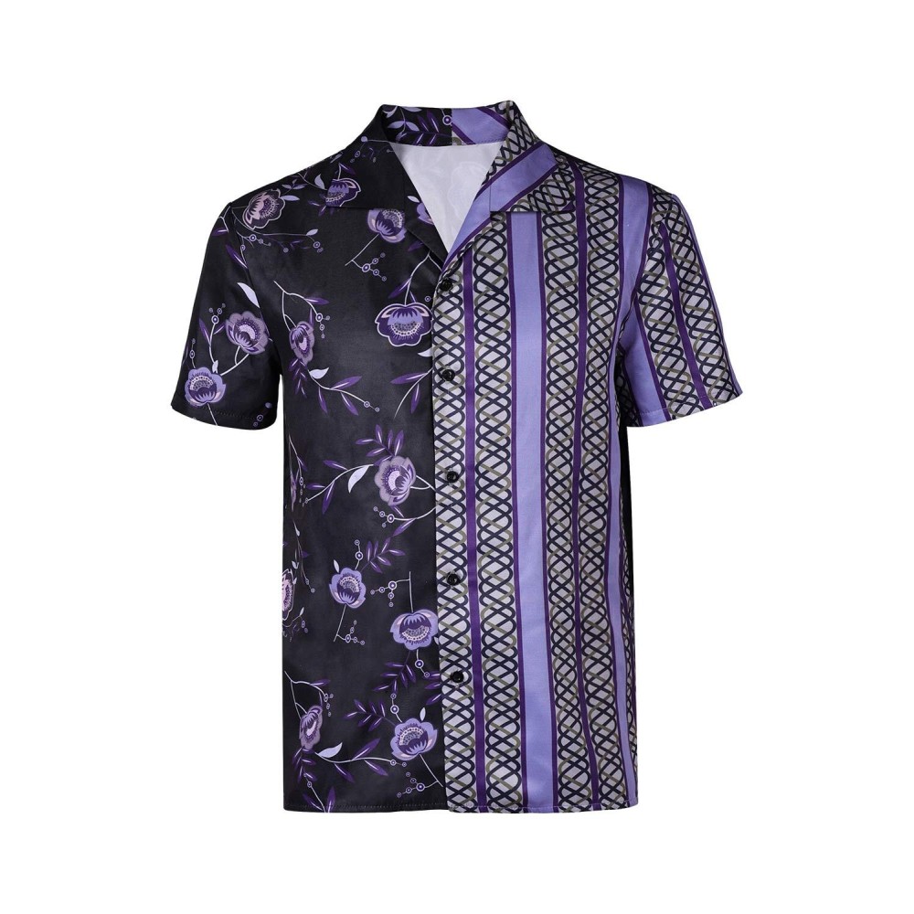 Road House 2024 Knox T-shirt imprimé violet &nbsp;&nbsp; Costume de cosplay pour Halloween et carnaval
