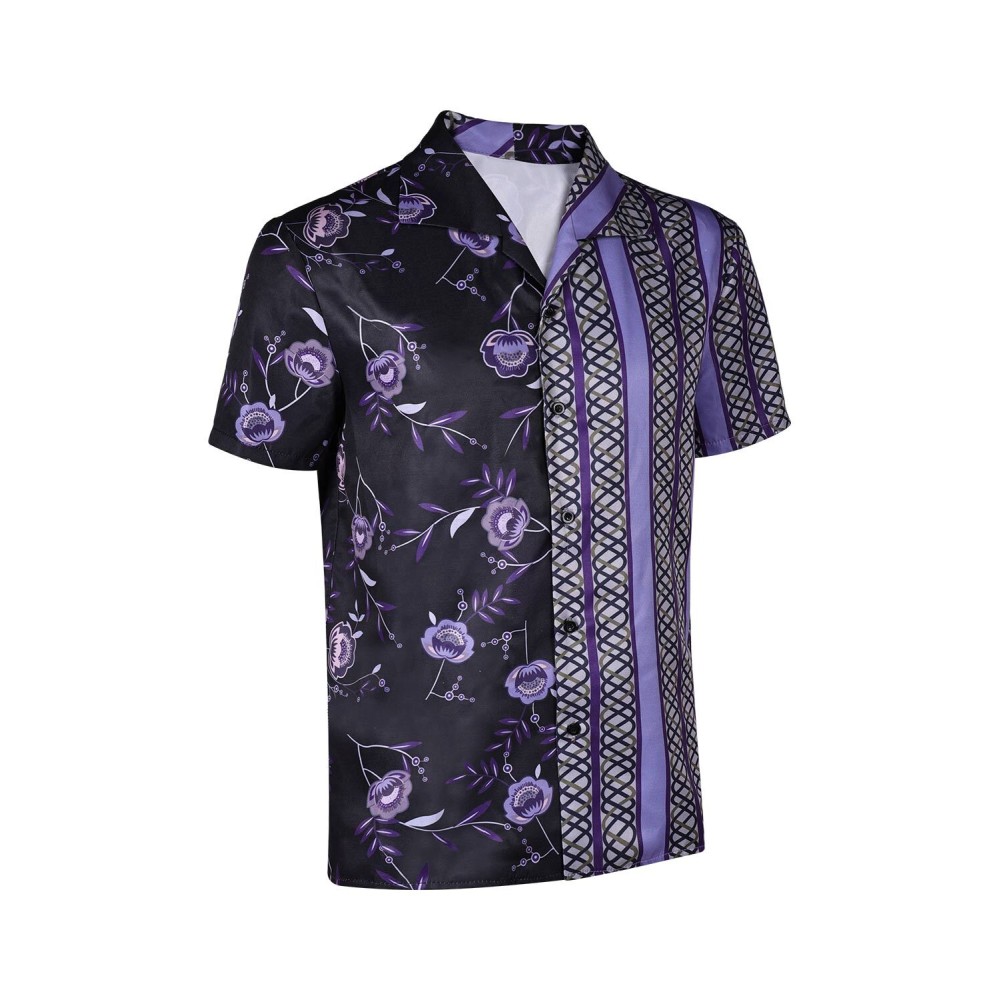 Road House 2024 Knox T-shirt imprimé violet &nbsp;&nbsp; Costume de cosplay pour Halloween et carnaval