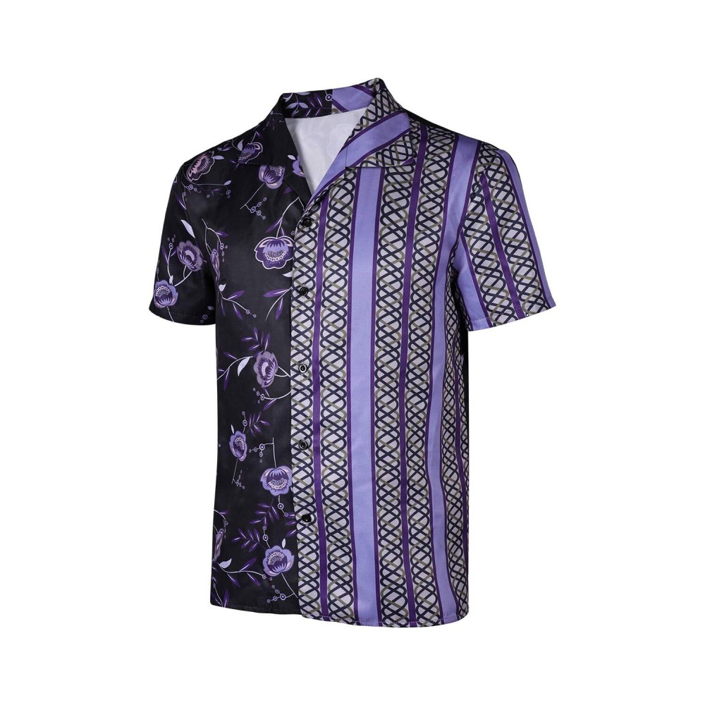 Road House 2024 Knox T-shirt imprimé violet &nbsp;&nbsp; Costume de cosplay pour Halloween et carnaval