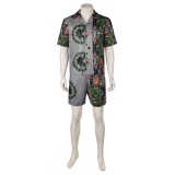 Road House 2024 Dalton Ensemble de vêtements de sport imprimé à manches courtes pour la plage Costume de cosplay pour Halloween Carnaval