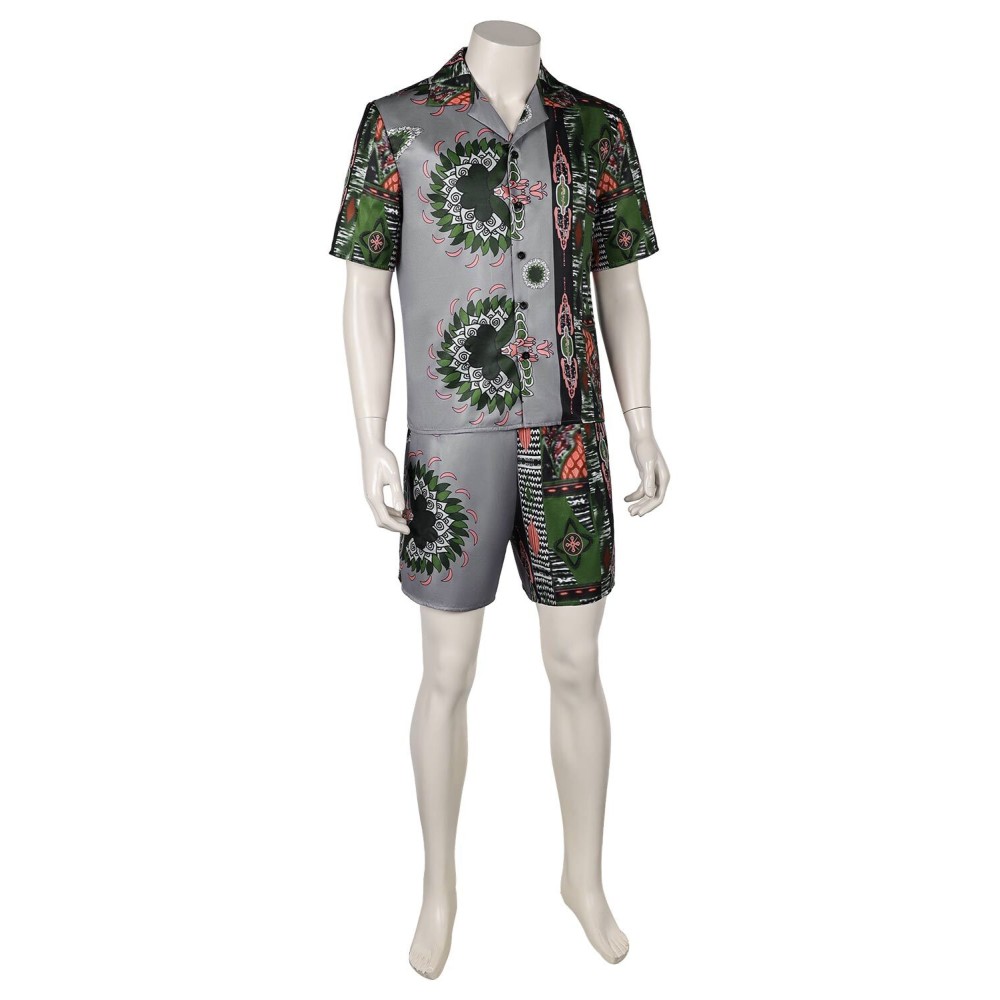 Road House 2024 Dalton Ensemble de vêtements de sport imprimé à manches courtes pour la plage Costume de cosplay pour Halloween Carnaval