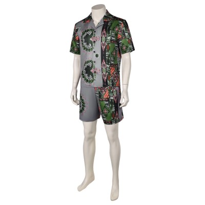 Road House 2024 Dalton Ensemble de vêtements de sport imprimé à manches courtes pour la plage Costume de cosplay pour Halloween Carnaval
