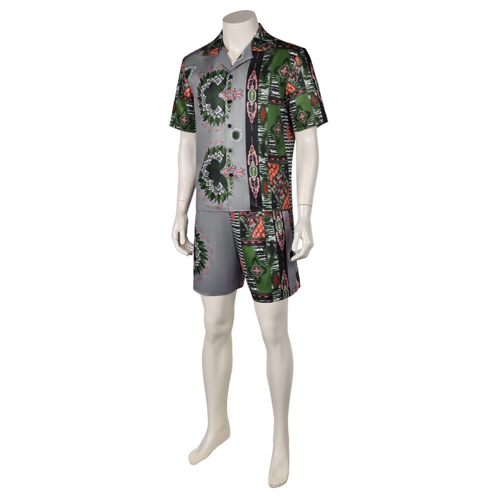 Road House 2024 Dalton Ensemble de vêtements de sport imprimé à manches courtes pour la plage Costume de cosplay pour Halloween Carnaval