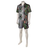Road House 2024 Dalton Ensemble de vêtements de sport imprimé à manches courtes pour la plage Costume de cosplay pour Halloween Carnaval
