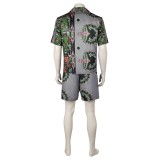 Road House 2024 Dalton Ensemble de vêtements de sport imprimé à manches courtes pour la plage Costume de cosplay pour Halloween Carnaval
