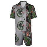 Road House 2024 Dalton Ensemble de vêtements de sport imprimé à manches courtes pour la plage Costume de cosplay pour Halloween Carnaval