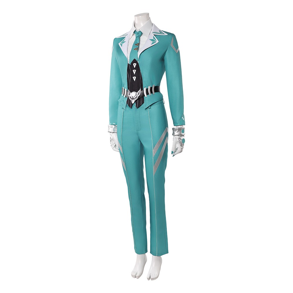 Rivals White Fox Women Blue Suit Cosplay Costume Halloween Carnival Outfit