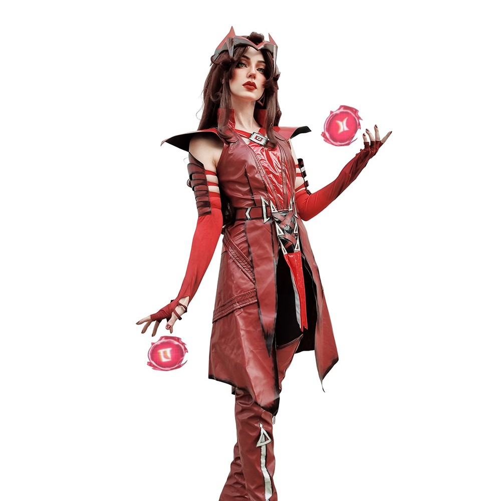 Rivals Scarlet Witch Red Cosplay Costume Halloween Carnival Outfit
