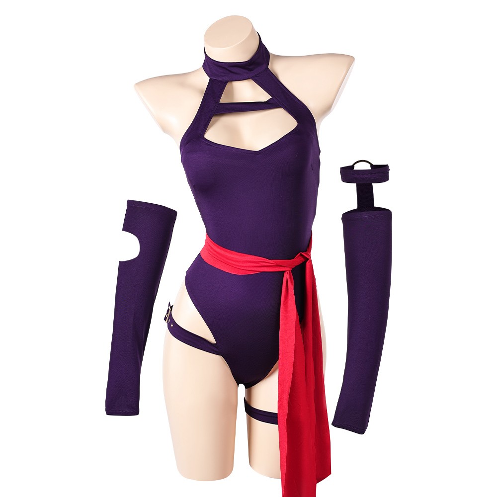 Rivals Psylocke Women Purple Lingerie Cosplay Costume Halloween Carnival Outfit