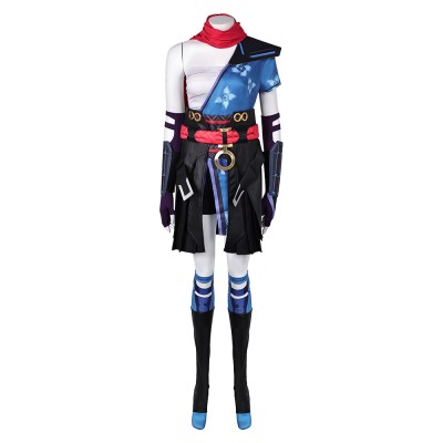 Rivals Psylocke Women Blue Dress Cosplay Costume Halloween Carnival Outfit