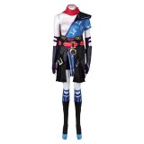 Rivals Psylocke Women Blue Dress Cosplay Costume Halloween Carnival Outfit
