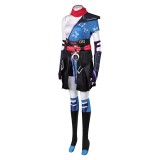Rivals Psylocke Women Blue Dress Cosplay Costume Halloween Carnival Outfit