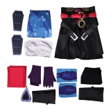 Rivals Psylocke Women Blue Dress Cosplay Costume Halloween Carnival Outfit