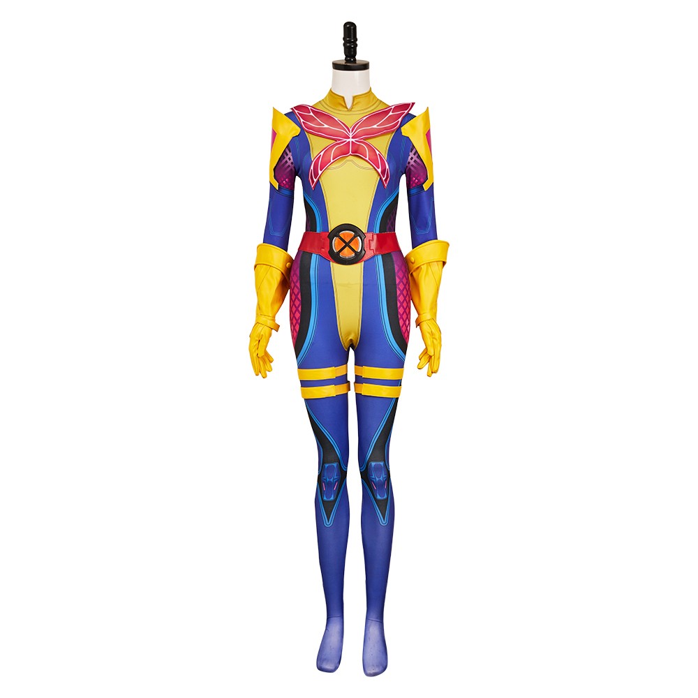 Rivals Psylocke Retro X-Unifrom Femme Combinaison Costume de Fête Cosplay Halloween Carnaval