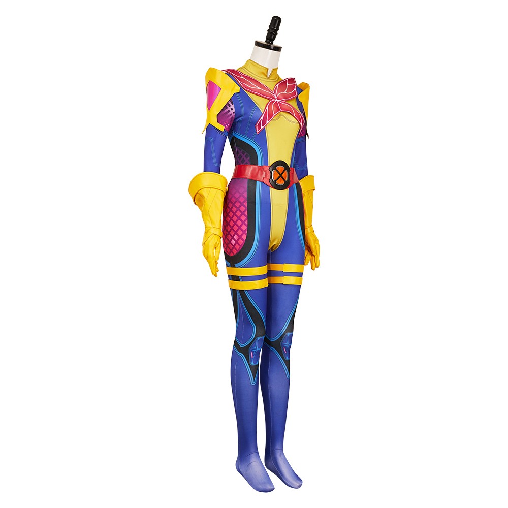 Rivals Psylocke Retro X-Unifrom Femme Combinaison Costume de Fête Cosplay Halloween Carnaval