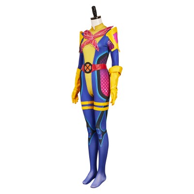 Rivals Psylocke Retro X-Unifrom Femme Combinaison Costume de Fête Cosplay Halloween Carnaval