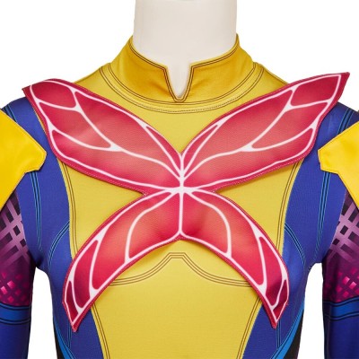 Rivals Psylocke Retro X-Unifrom Femme Combinaison Costume de Fête Cosplay Halloween Carnaval