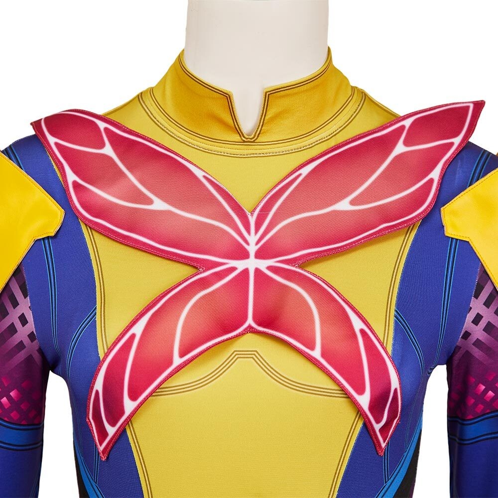 Rivals Psylocke Retro X-Unifrom Femme Combinaison Costume de Fête Cosplay Halloween Carnaval