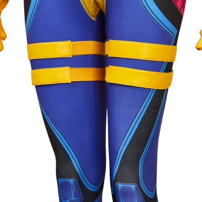 Rivals Psylocke Retro X-Unifrom Femme Combinaison Costume de Fête Cosplay Halloween Carnaval