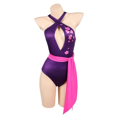 Rivals Psylocke Purple Sakura 1Pcs Swimsuits Cosplay Costume Halloween Carnival Outfit