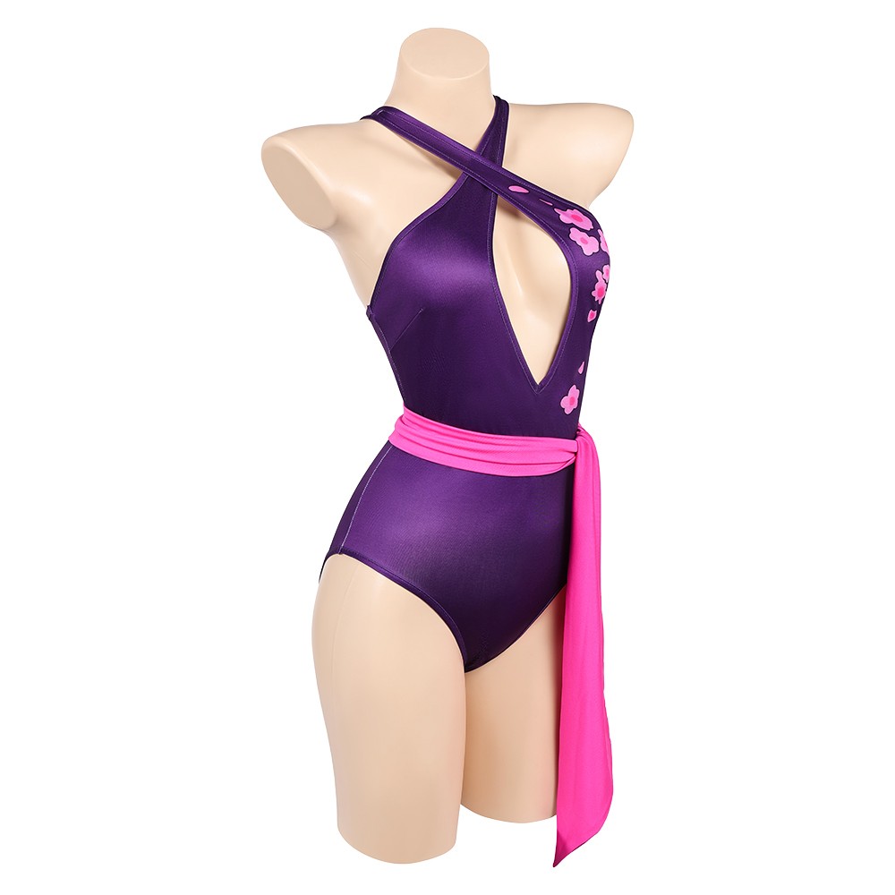 Rivals Psylocke Purple Sakura 1Pcs Swimsuits Cosplay Costume Halloween Carnival Outfit