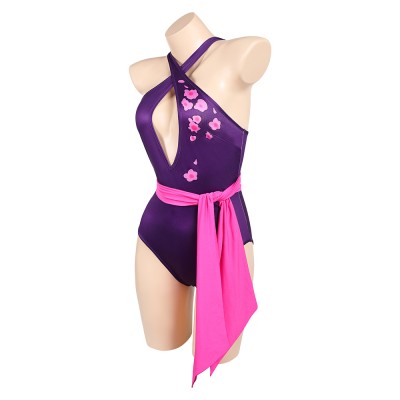 Rivals Psylocke Purple Sakura 1Pcs Swimsuits Cosplay Costume Halloween Carnival Outfit