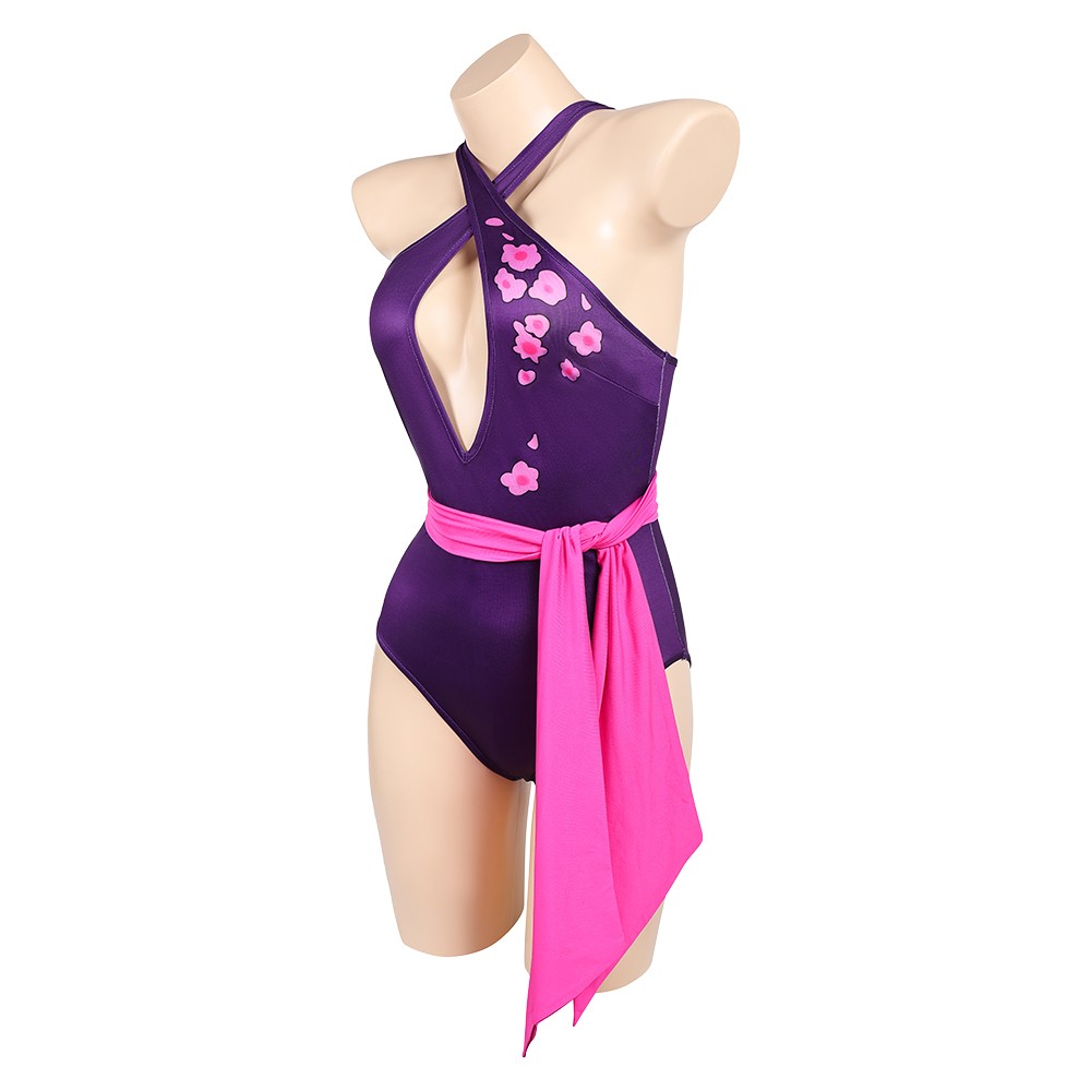Rivals Psylocke Purple Sakura 1Pcs Swimsuits Cosplay Costume Halloween Carnival Outfit