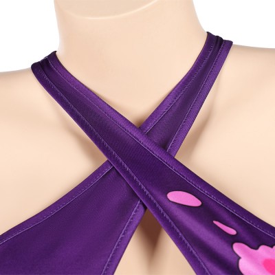 Rivals Psylocke Purple Sakura 1Pcs Swimsuits Cosplay Costume Halloween Carnival Outfit