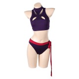 Rivals Psylocke Purple 2 Pcs Maillot de bain Costume Cosplay Halloween Carnaval Outfit