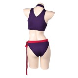 Rivals Psylocke Purple 2 Pcs Maillot de bain Costume Cosplay Halloween Carnaval Outfit
