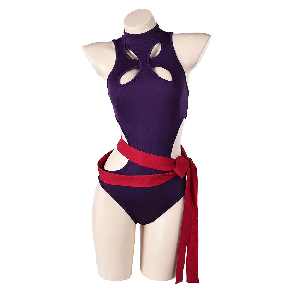 Rivals Psylocke Inspired One Piece Swimsuit Cosplay Costume Halloween Carnival Outfit
