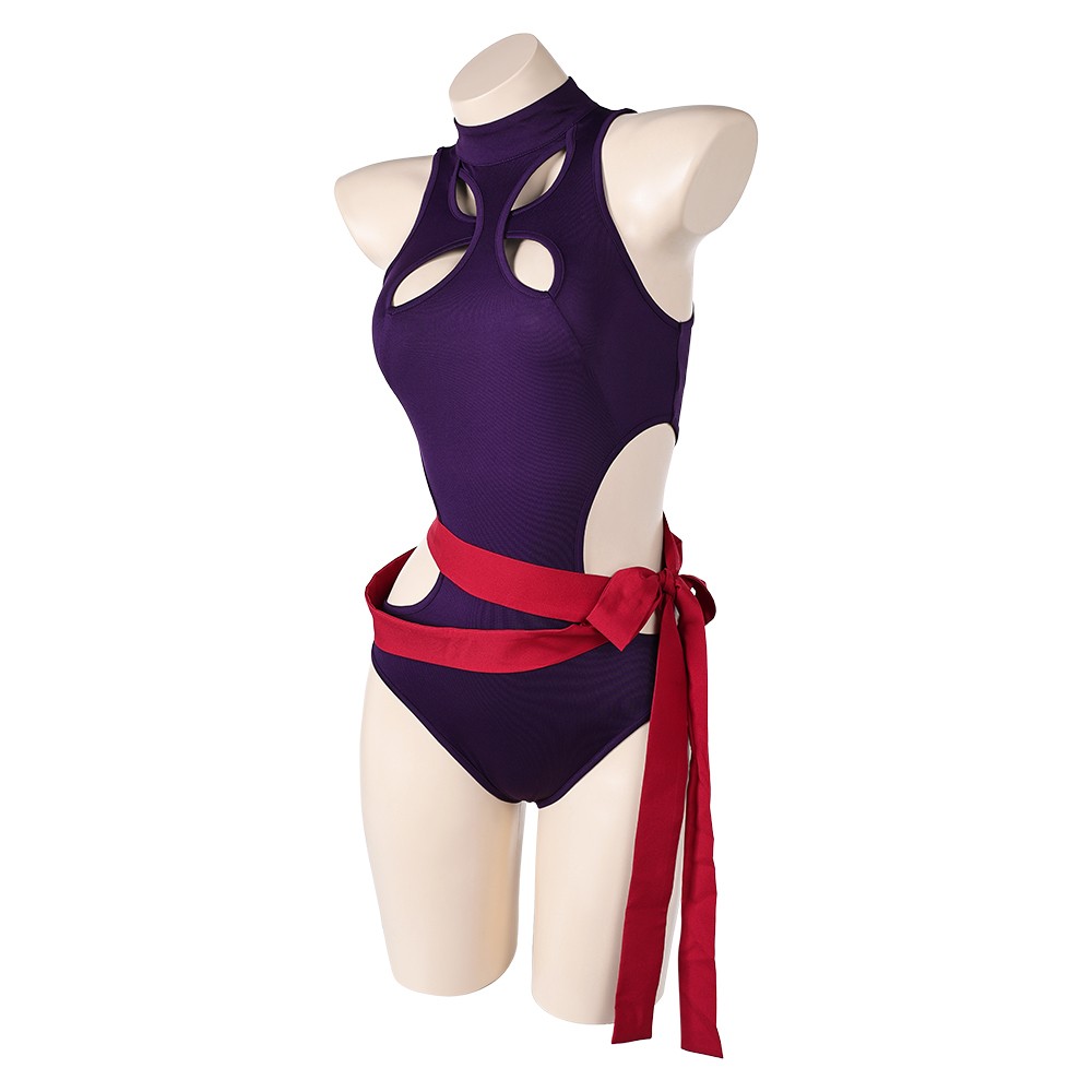 Rivals Psylocke Inspired One Piece Swimsuit Cosplay Costume Halloween Carnival Outfit