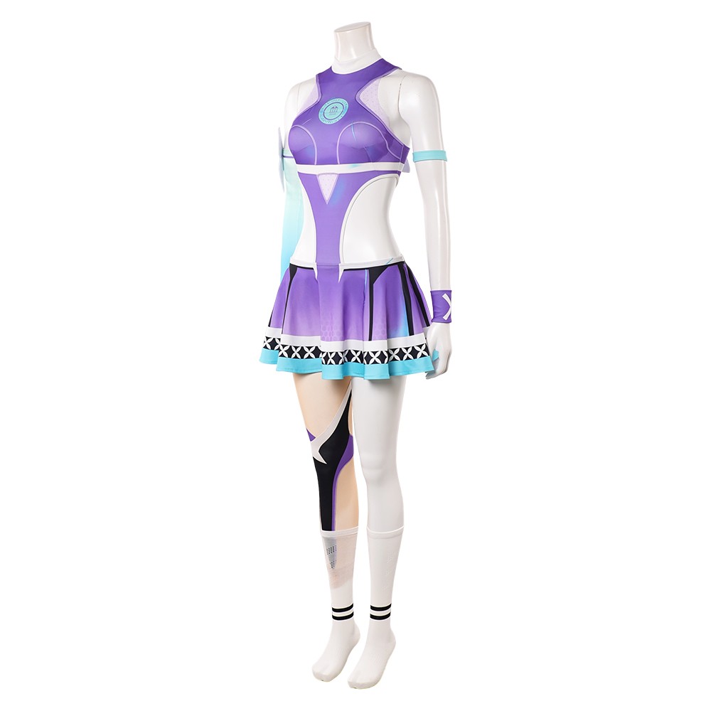 Rivals Psylocke Chouko Takahashi : Le Costume de Cosplay Femme Prodigy Violet pour Halloween et Carnaval