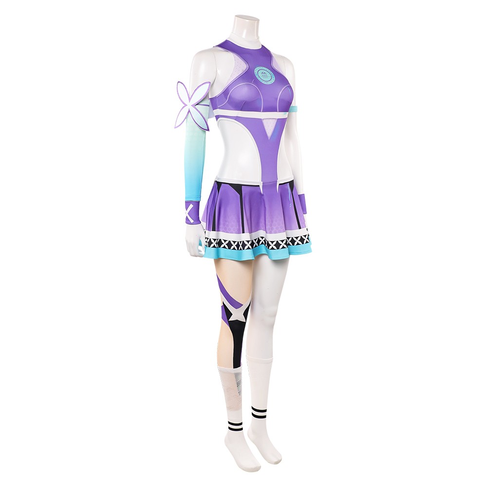 Rivals Psylocke Chouko Takahashi : Le Costume de Cosplay Femme Prodigy Violet pour Halloween et Carnaval