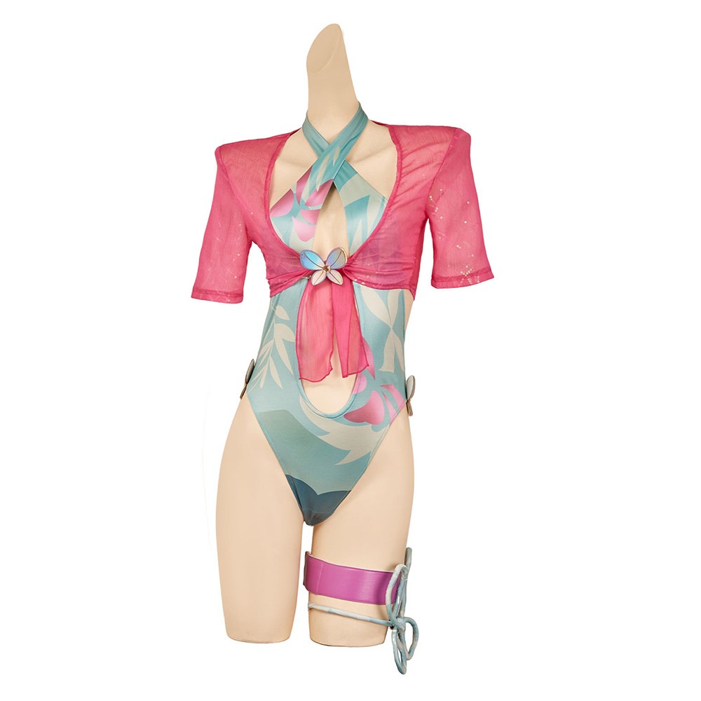 Rivals Psylocke Breezy Butterfly Swimsuit Set Party Cosplay Costume Halloween Carnival