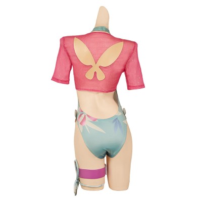 Rivals Psylocke Breezy Butterfly Swimsuit Set Party Cosplay Costume Halloween Carnival