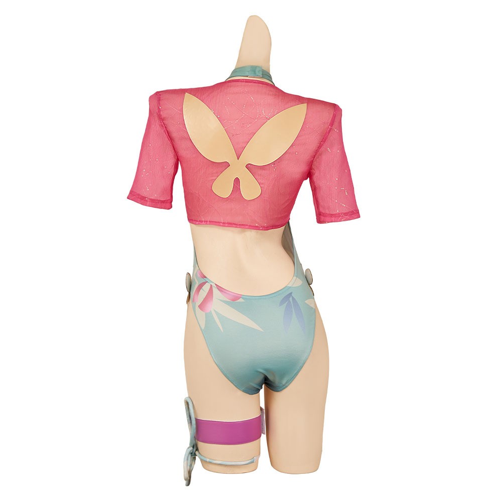 Rivals Psylocke Breezy Butterfly Swimsuit Set Party Cosplay Costume Halloween Carnival