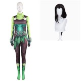 Rivals Mantis Femmes Vert Combinaison Costume Cosplay Halloween Carnaval Tenue