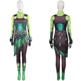 Rivals Mantis Femmes Vert Combinaison Costume Cosplay Halloween Carnaval Tenue