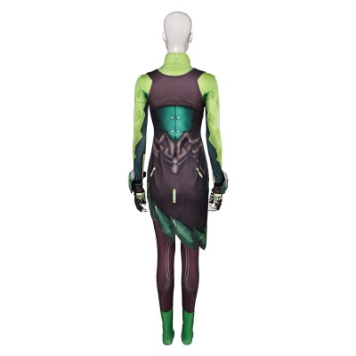 Rivals Mantis Femmes Vert Combinaison Costume Cosplay Halloween Carnaval Tenue
